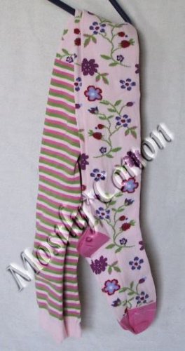 Hanna Andersson Girls PALE PEONY Pink LINGERING GARDEN TIGHTS size 150-160 NwT New
