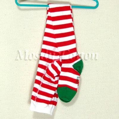 Hanna Andersson Girls VERY MERRY Red White CANDY CANE Striped TIGHTS 110-120 NwT New