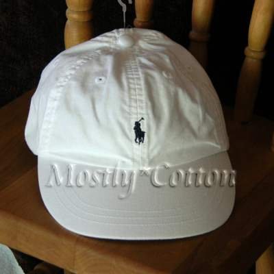 Polo Ralph Lauren BOYS Baseball Cap Hat WHITE 4 5 6 7 MEDIUM New