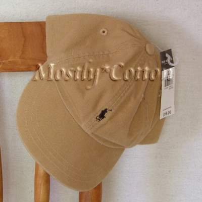 Polo Ralph Lauren BOYS Baseball Cap Hat TAN KHAKI 4 5 6 7 MEDIUM New