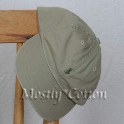 Polo Ralph Lauren BOYS Baseball Cap Hat OLIVE KHAKI 4 5 6 7 MEDIUM New