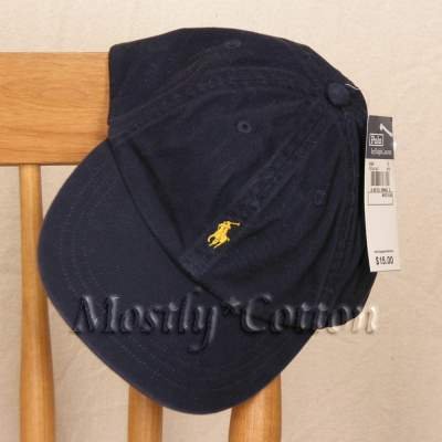 Polo Ralph Lauren BOYS Baseball Cap Hat NAVY BLUE 4 5 6 7 MEDIUM New