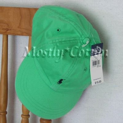 Polo Ralph Lauren BOYS Baseball Cap Hat LIGHT MINTY GREEN 4 5 6 7 MEDIUM NwT New with Tags