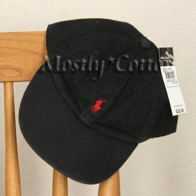 Polo Ralph Lauren BOYS Baseball Cap Hat BLACK 4 5 6 7 MEDIUM NwT New with Tags