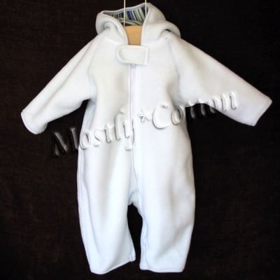 NwT Hanna Andersson boys blue lined Nordic Fleece Snowsuit Bunting Size 50 0-3m New With Tags