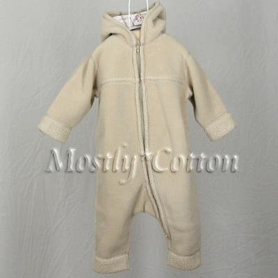 NwT HANNA ANDERSSON Khaki Tan HOODED FLEECE Snowsuit BUNTING Baby Toddler 80 10-24m New With Tags