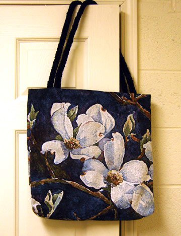 Woven Dogwood Tote Bag