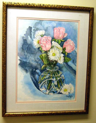 Pink Roses and Crystal