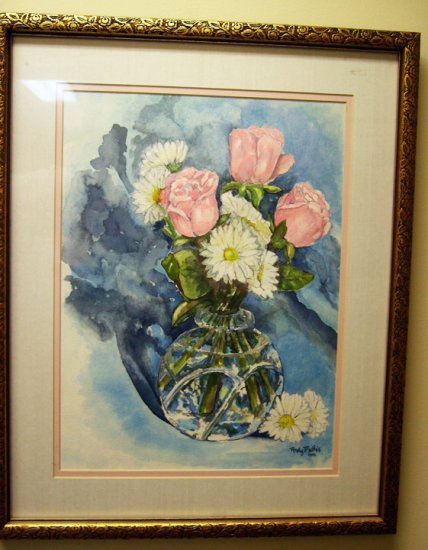 Pink Roses and Crystal
