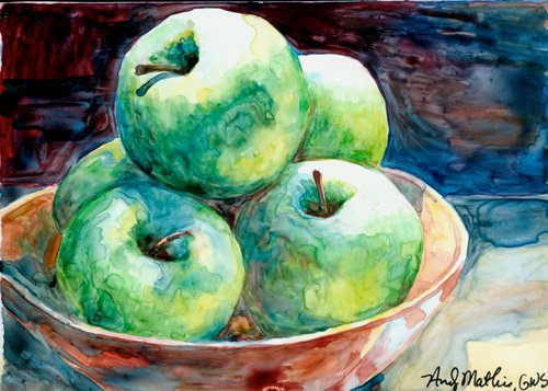 Green Apples- Reproduction Print