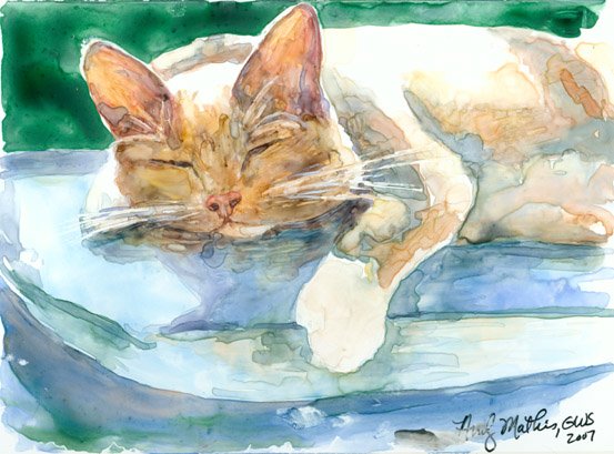 Cat Nap- yupo reproduction print