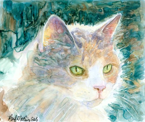 Pretty Girl #2- Calico - reproduction/ print