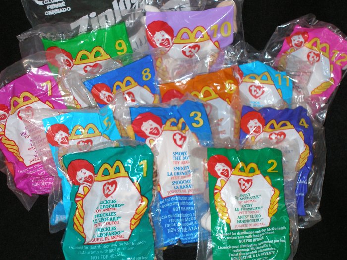 Ty Teenie Beanies 1999 Complete Set (12) New in Bags