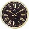 London Black & Gold Resin Wall Clock