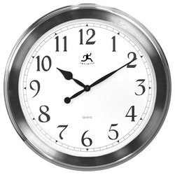 Faux Brushed Nickel Finish Wall Clock