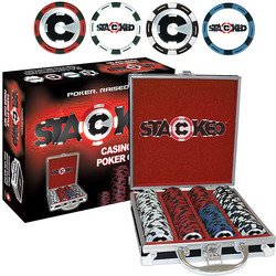 StackedT CLAY-Filled Poker Chip Set - 200 Chips