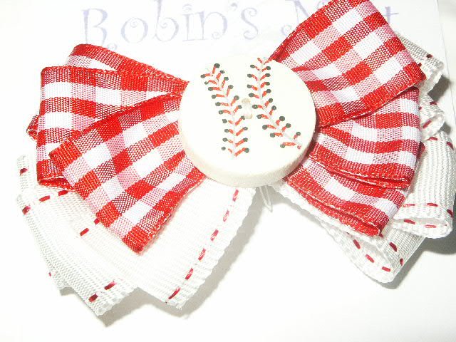 All American Baseball Hairbow