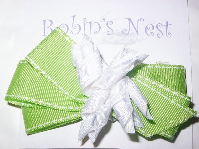 Lime green hairbow