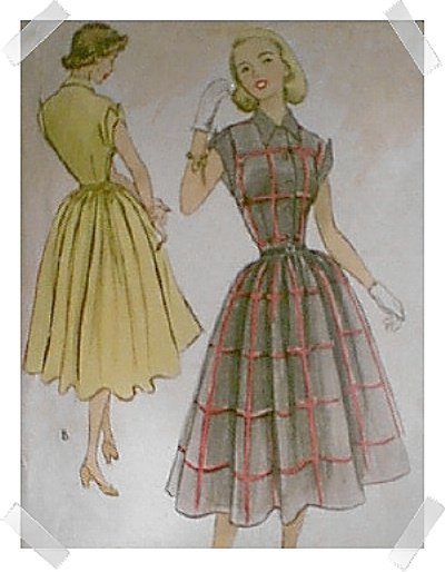 McCalls Shirtwaist Dress Pattern #8796 c.1951