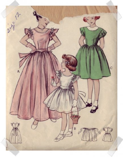 Butterick #5810 Childs Sz 8 Party Dress Pattern