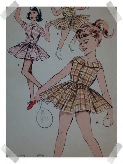 Butterick #9388Girls sz 8 Tennis Set Pattern