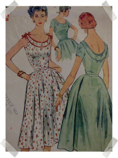 Simplicity #4670 Sz 14 Sun Dress Pattern c. 1950