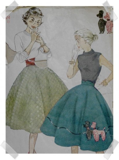 Authentic Vintage POODLE SKIRT Pattern