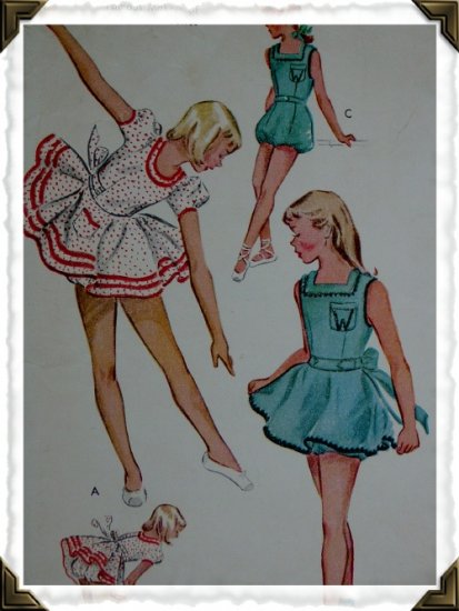 McCalls #1785 Girls sz 10 Vintage Dance Costume Pattern