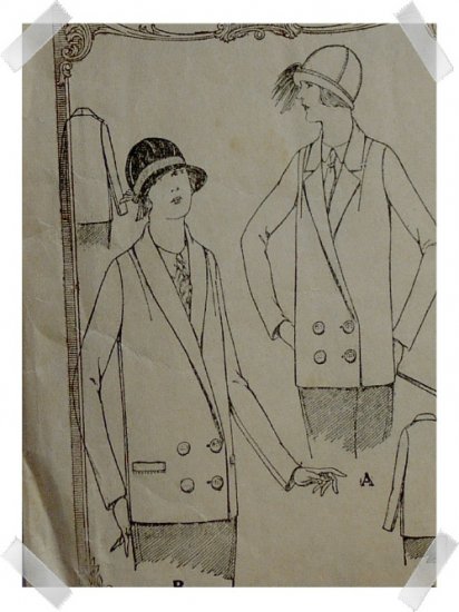 McCalls #3516 Misses / Ladies sz14 Suit Coat Pattern c.1921
