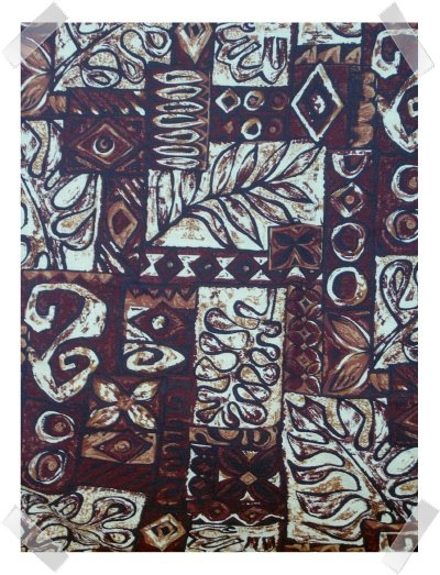 TIKI BROWN Barkcloth by Hoffman International