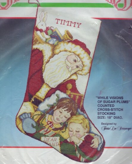 Bucilla X-Stitch Stocking Kit ~ Visions of Sugarplums