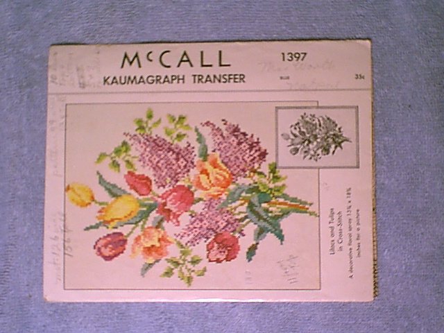 Vintage McCalls Kaumagraph #1397 Lilacs-Tulip