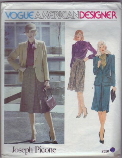 Vogue #2550 Joseph Picone Suit Pattern sz 12