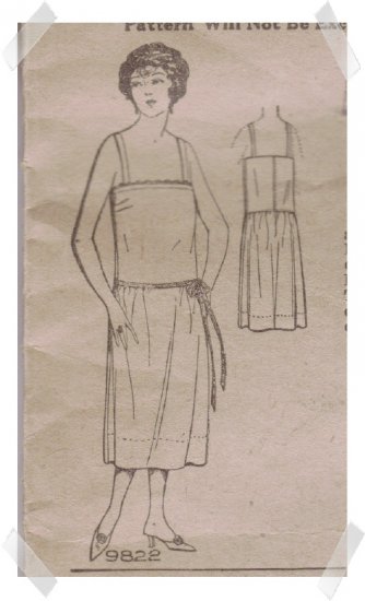 Pictorial Review #9822 Bust 36 Ladies Slip c. 1910
