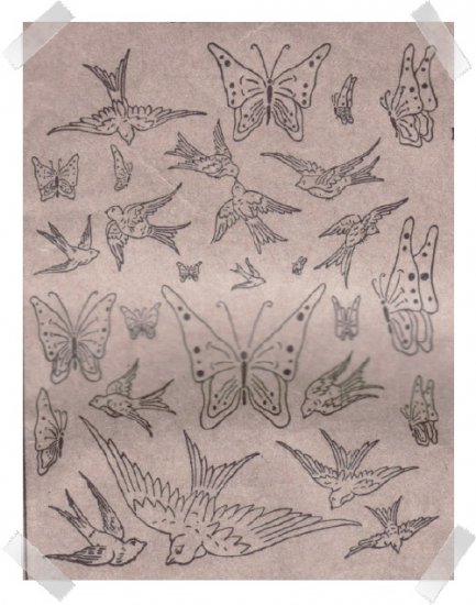Butterick Transfer #10210 Birds & Butterflies