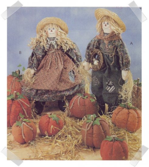 McCalls #7808 Halloween & Fall Mr & Mrs Scarecrow
