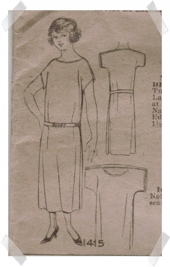 Pictorial Review #1415 Sz 18 Dress c.1920