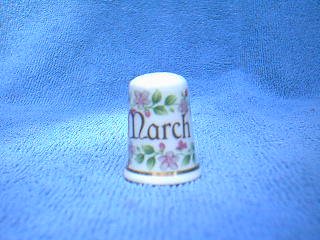 Birchcraft Fine Bone China Thimble ~ March