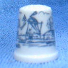 Delft Style Ceramic Thimble