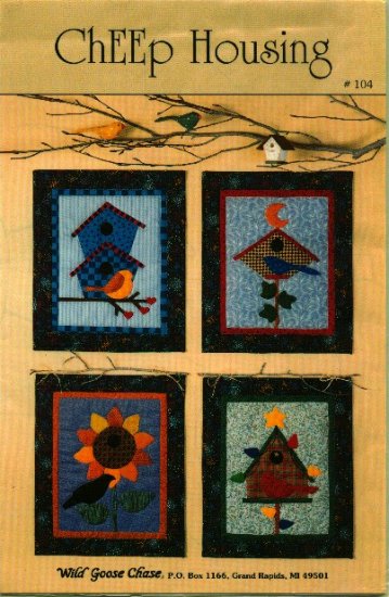4 Seasons Mini Quilt Pattern ~ Bird Houses