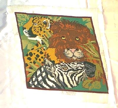 Prestitched Needlepoint Panel ~ King of the Jungle