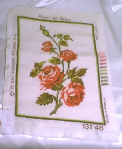 Prestitched Needlepoint Panel ~ American Beauty Roses
