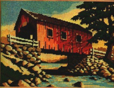 Dimensions Neelepoint Kit - Covered Bridge