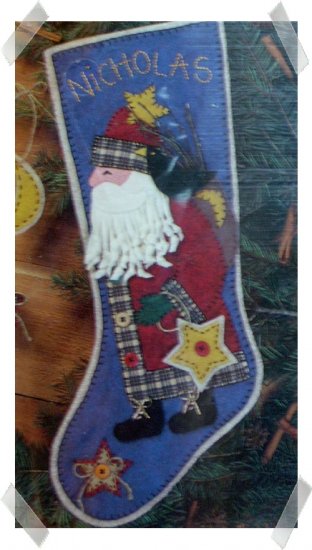 Sunset Santa Star FOLK Stocking Kit