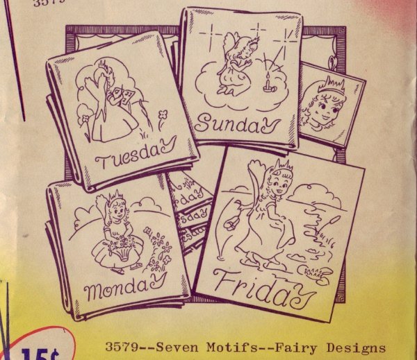 Aunt Marthas Transfer Pattern - 7 days of Fairies