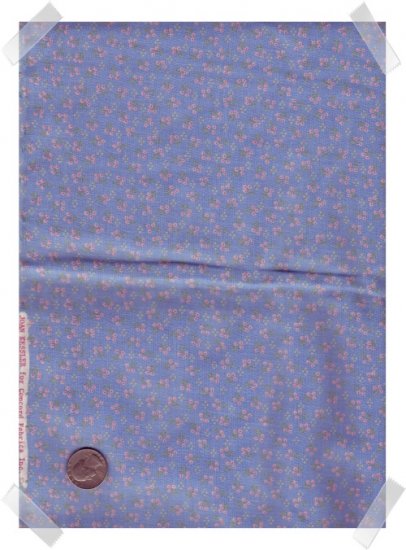 Kessler Blue Calico Quilting / Craft Cotton Fabric 2 yds