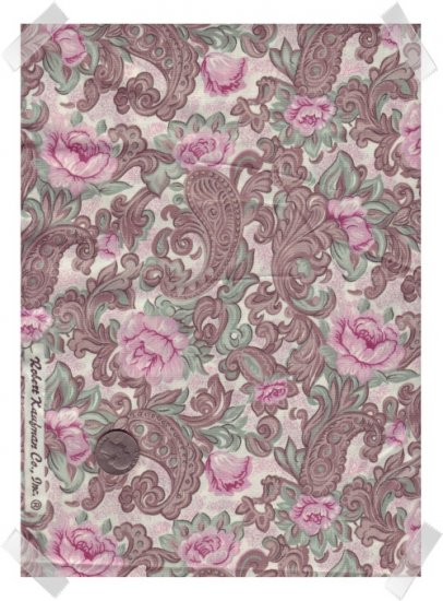 Robert Kaufman 100% Cotton Fabric ~ Pink Roses & Paisley Flowers 2 Yds