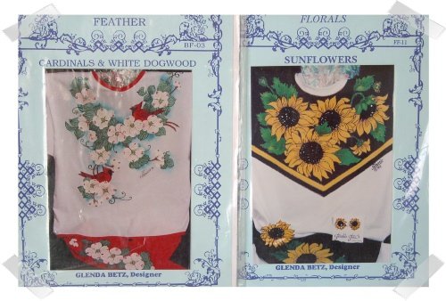 2 Glendas Fashion Iron On Painting Pattern for Clothing ~ FLOWERS