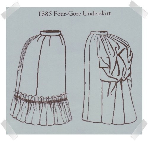 Truly Victorian #TV261Reproduction Pattern ~ 1885 Four Gore Underskirt