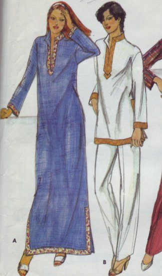 Butterick Pattern #3552 ~ Caftan - Tunic - Pants Size Small